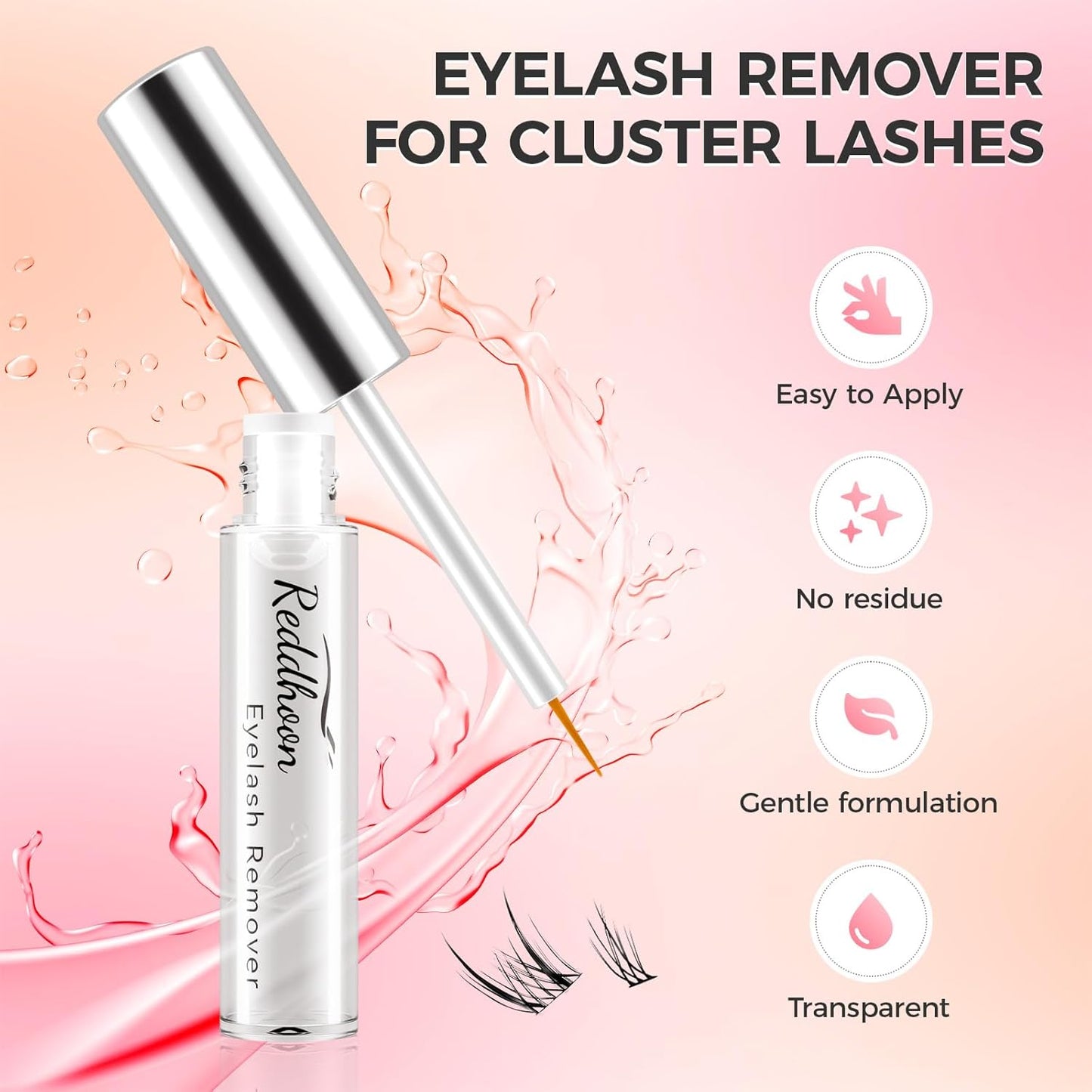 2 Pcs Lash Clusters Bond and Seal with 5Ml Cluster Eyelashes Remover Kit,  Eyelash Extension Bond and Seal, Lash Bond and Seal Waterproof (Bond+Seal+Remover)