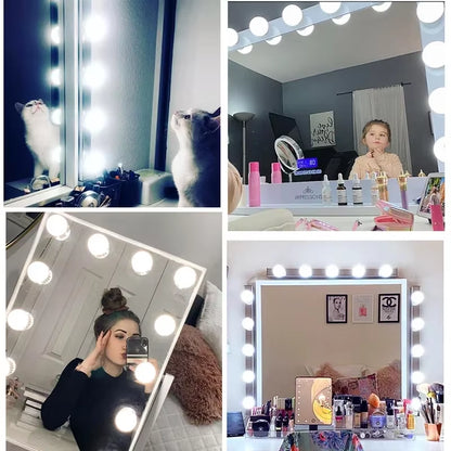 LED Detachable Bulbs Professional Makeup Mirror Lamp USB Power Cosmetic Mirror Light Hollywood Dressing Table LED Vanity Lights