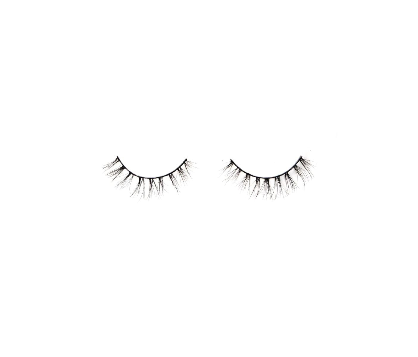 Eco Lashes 453, Sustainable Fibers False Eyelashes, Organic Cotton Band, Lightweight Natural Look, 1 Pair