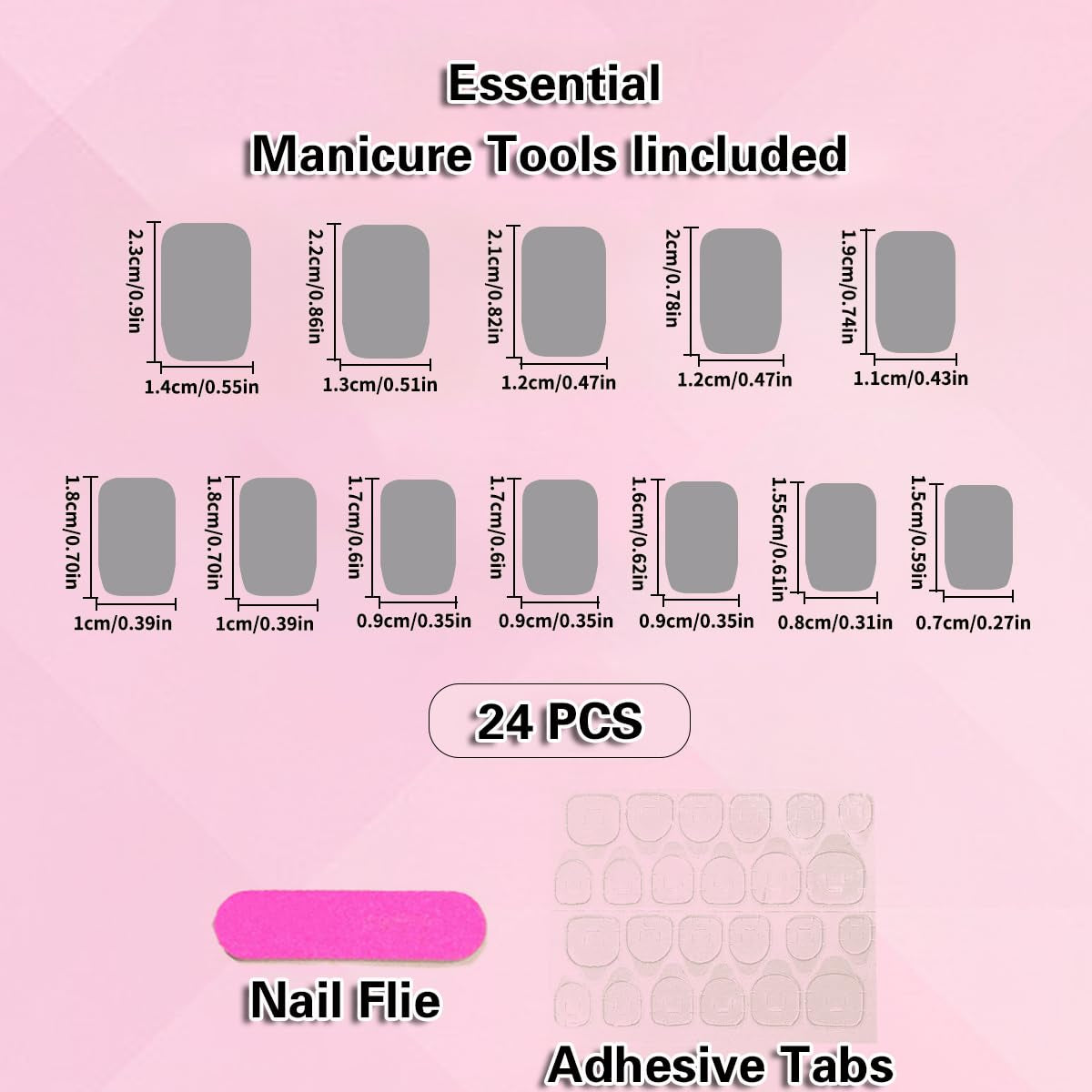 Short Medium Press on Nails French Tip Square Pink White Bare Nude Fake Nails Acrylic Gel Glue on Nails Floral Flower Fantasy Stick on Nails for Women False Nails Wedding Birthday