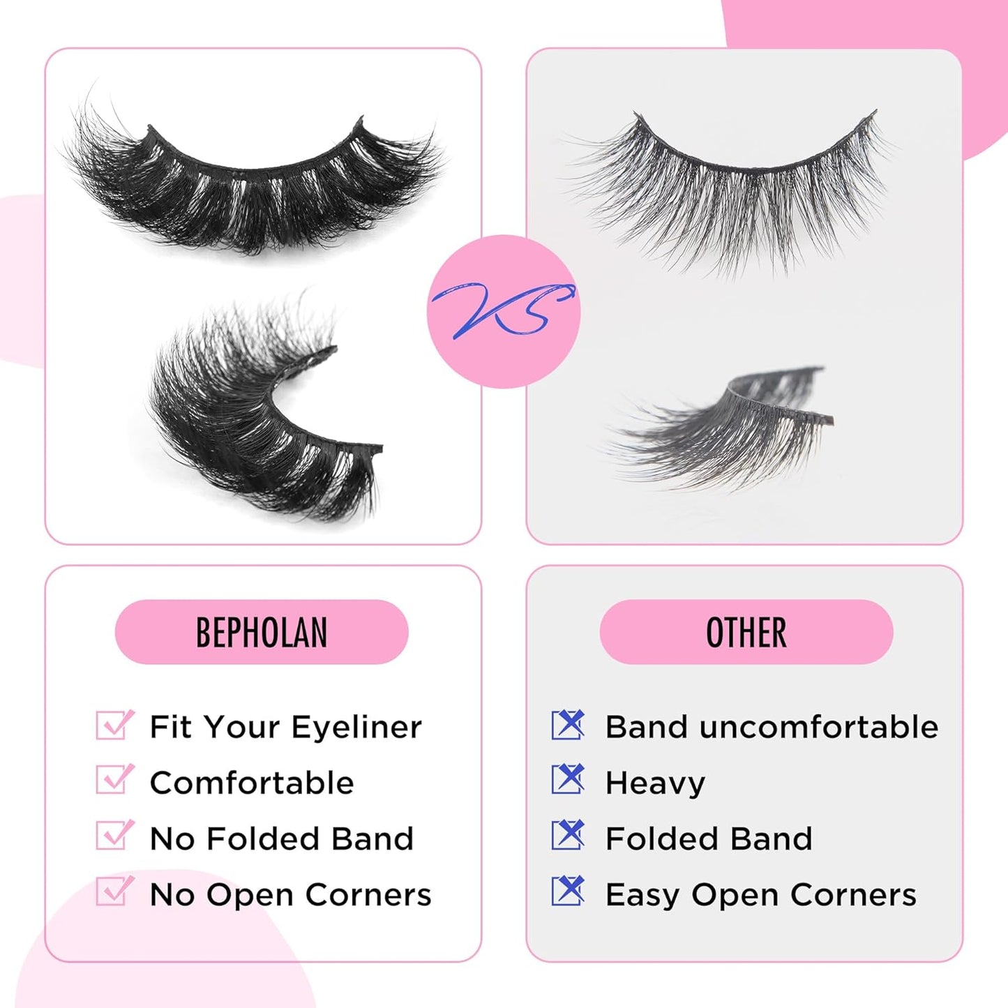 Lashes Russian Lashes Fake Eyelashes -  False Lashes Russian Strip Lashes D Curl Lashes Cat Eye Lashes Fox Eye Lashes WJ3D25-2B4