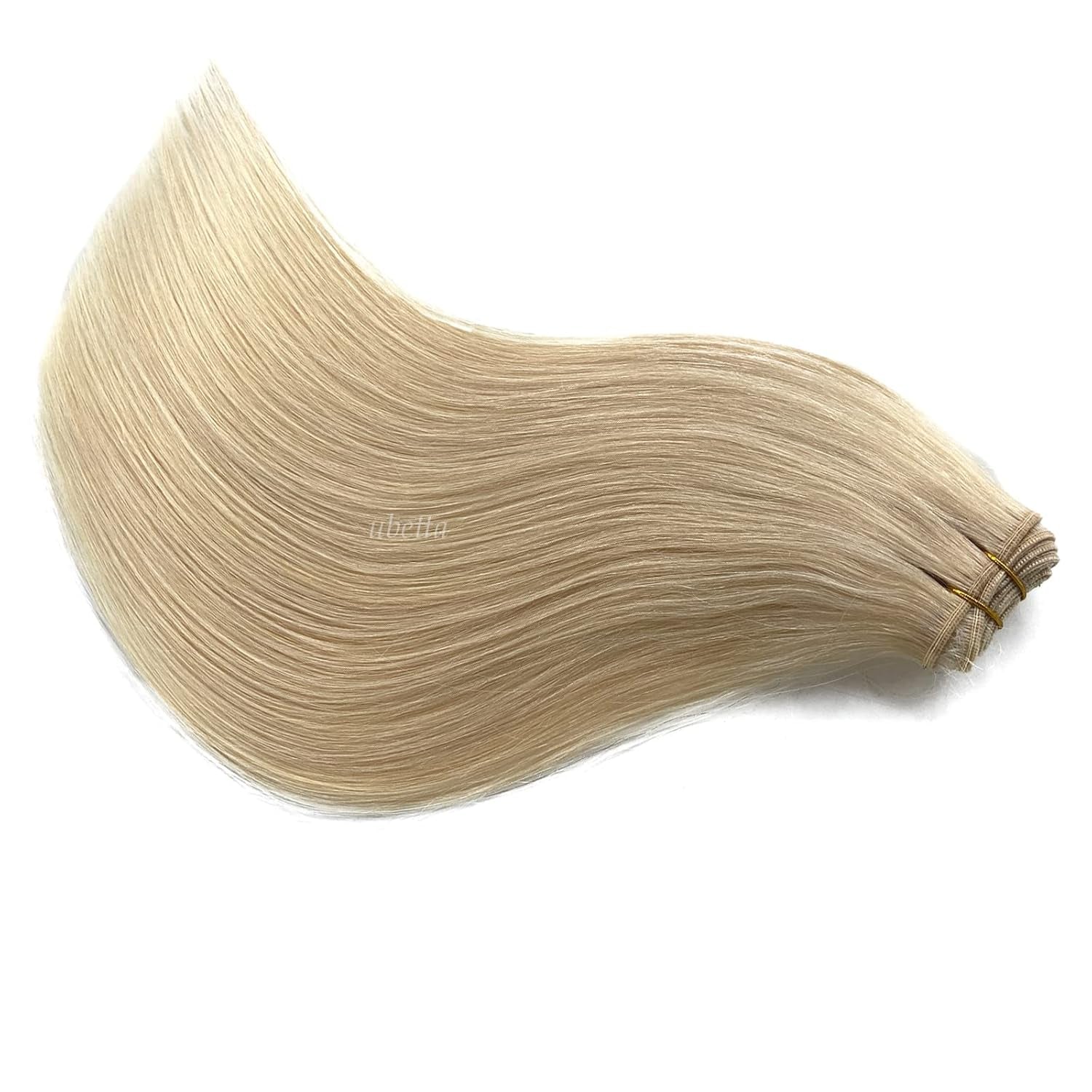 Sew in Hair Extensions Real Human Hair, Blonde Weft Hair Extensions Human Hair Bundles 100G 20 Inch Hand Tied Weft Hair Extensions Human Hair Weft Weave Extensions for Women