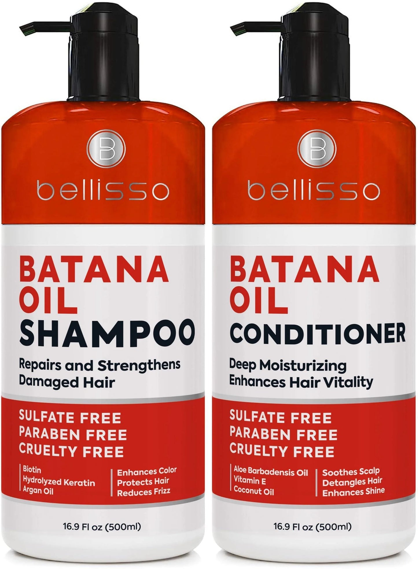 Batana Oil Shampoo and Conditioner Set Thickening Hair Products for Women And