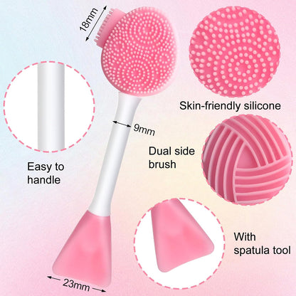 Silicone Face Scrubber Face Mask Brush Exfoliating Lip Brush Cleansing Brush Facial Cleansing/Wash Brush Exfoliator Blackhead Skin Care Tool Makeup Removes Dead & Dry Skin for Women Grils