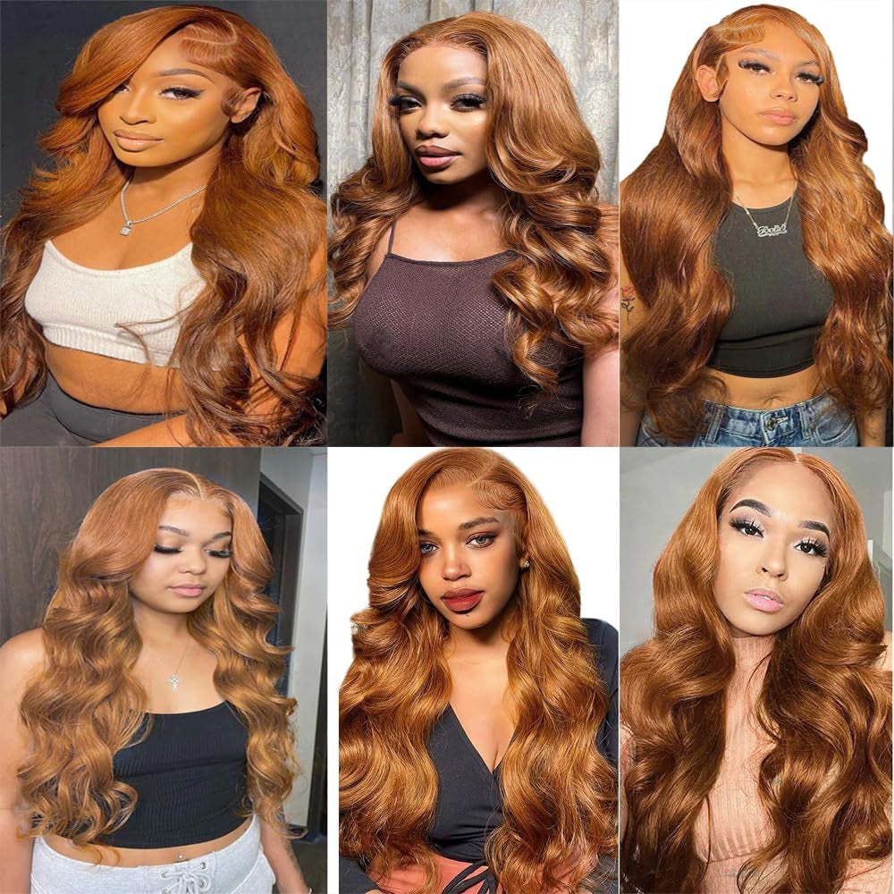 Body Wave 30# Light Brown Human Hair Bundles Unprocessed Brazilian Virgin Hair Bundles Natural Color 30# Light Brown Human Hair Quick Weave Hair Extension