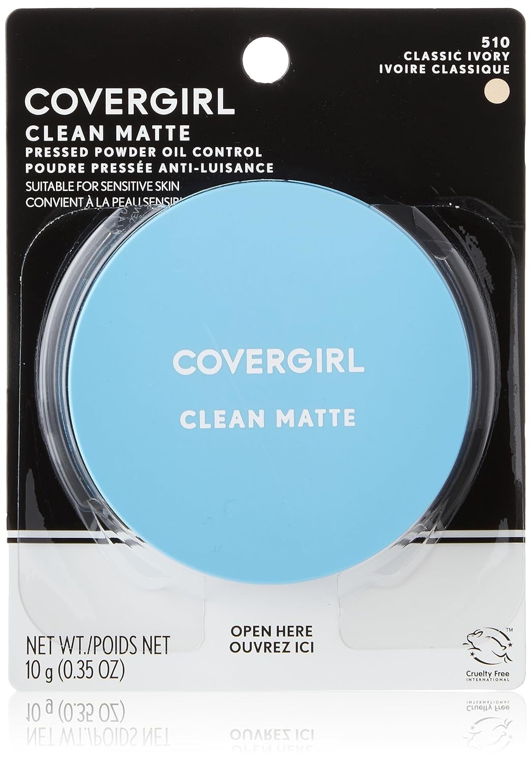 Clean Matte Pressed Powder, Oil Control Powder, 1 Container, .35 Fl Oz, Face Powder, Oil Free Loose Powder, Matte Finish, Lightweight, Shine Free Formula, Leaves Skin Smooth and Clean