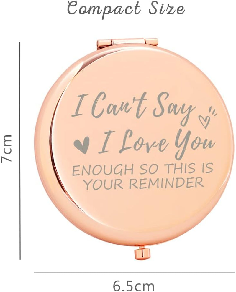 I Love You Gifts for Her Makeup Mirror Rose Gold Valentines Day Gifts for Girlfriend Wife Christmas Birthday Gifts