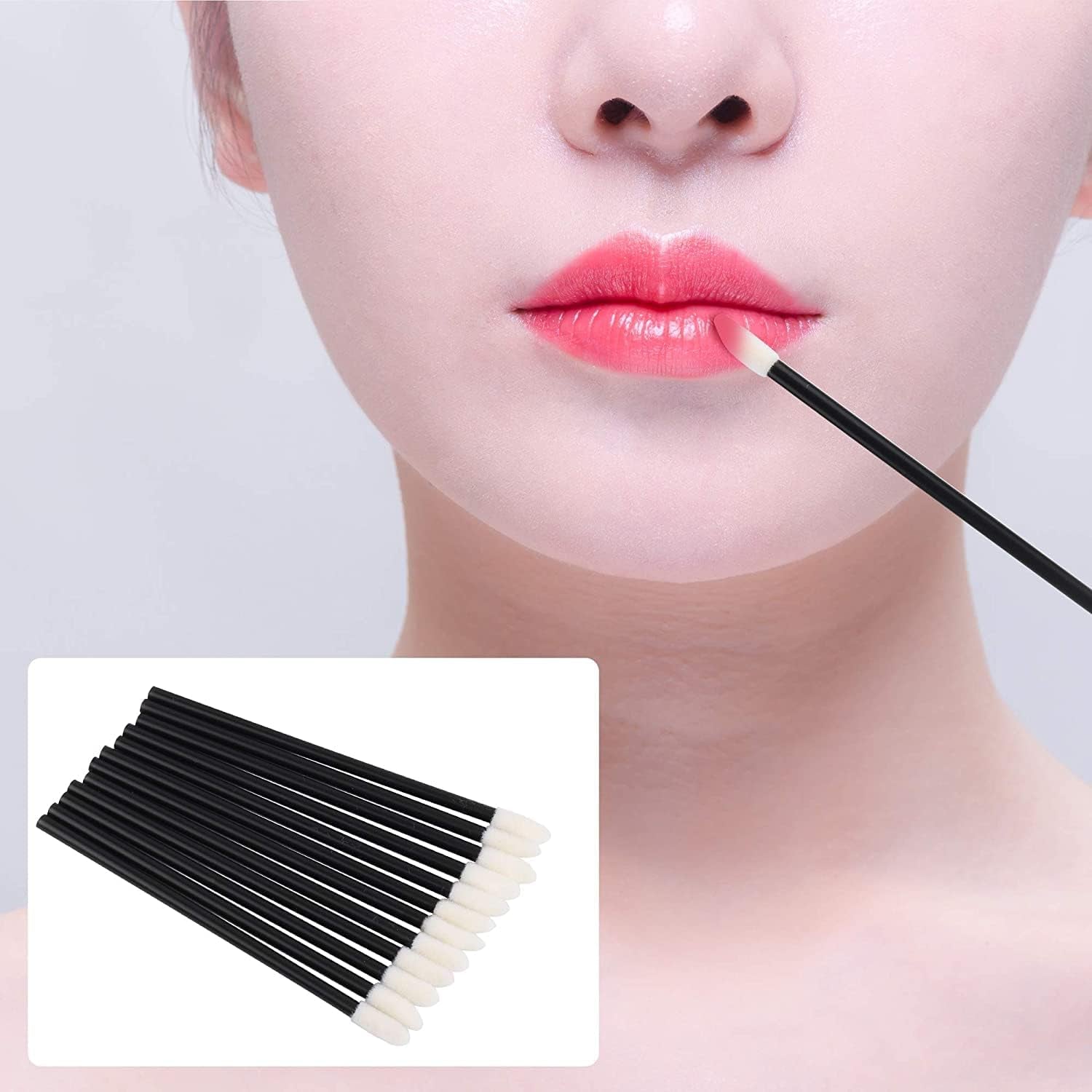 640PCS Disposable Lip Brushes Make up Brush Lipstick Applicators Wands Makeup Applicators Brushes Lip Gloss Applicators Tester Wands Tool Kits Makeup Beauty Tool Kits Black