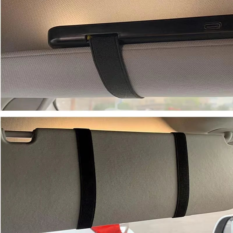 Car Sun Visor Vanity Mirror Rechargeable LED Makeup Mirror Three Gear Adjustment Light Interior Rearmirror Dimmable Touch Screen