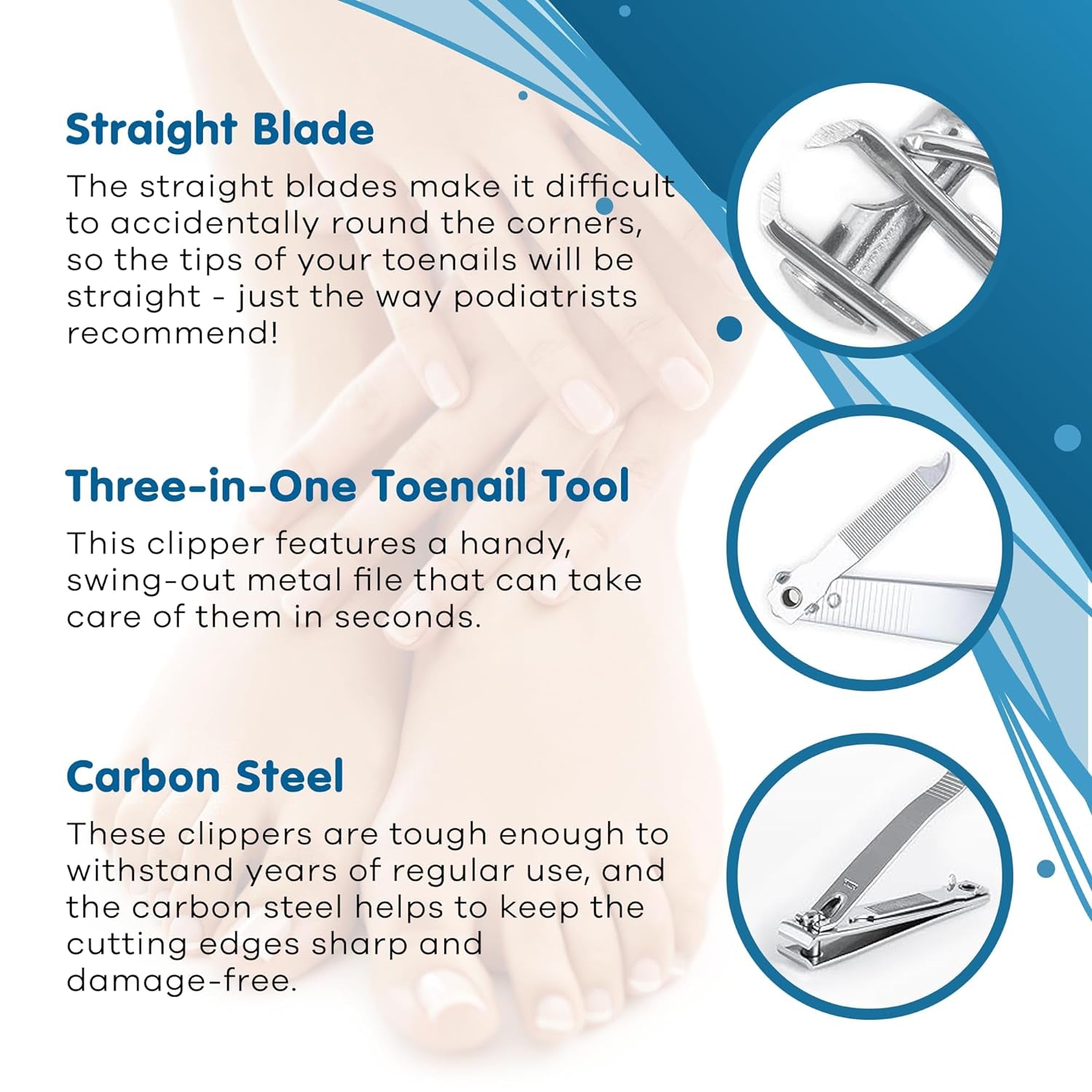 Straight Cut Toenail Clipper,Silver,1 Count (Pack of 1),3559N