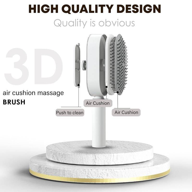 Comb Self-Cleaning Hair Brush, 3D Air Cushionmassage Brush Air Bag Massage