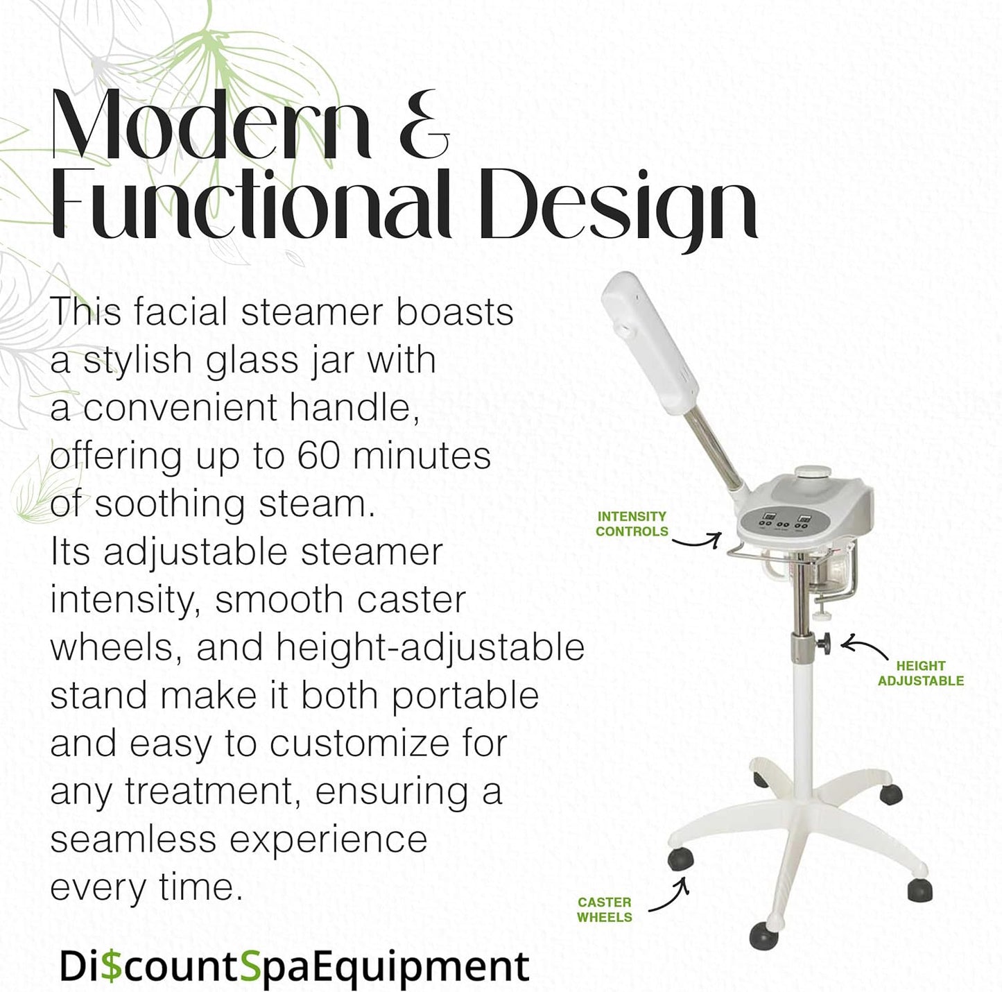 - Basic Digital Ozone Facial Steamer, Facial Steamer for Esthetician, with Silent Timer, Digital Controls & Aromatherapy, Facial Steamer Professional Grade, with Stand, 20 Lbs