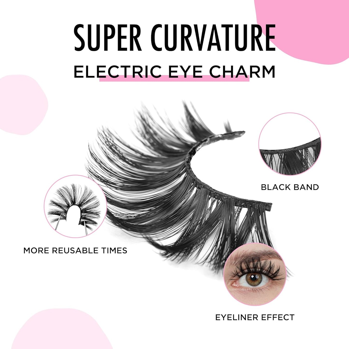 Lashes Russian Lashes Fake Eyelashes -  False Lashes Russian Strip Lashes D Curl Lashes Cat Eye Lashes Fox Eye Lashes WJ28-2B4