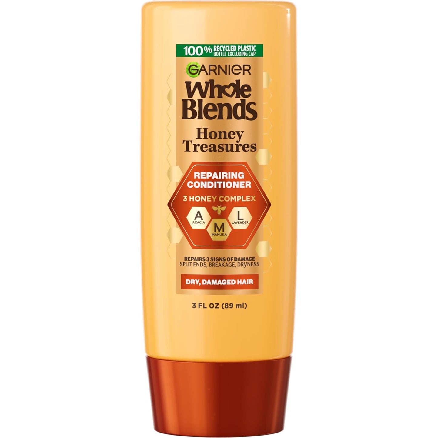 Whole Blends Honey Treasures Repairing Conditioner, for Dry, Damaged Hair, 3 Fl Oz (Travel Size), 1 Count (Packaging May Vary)