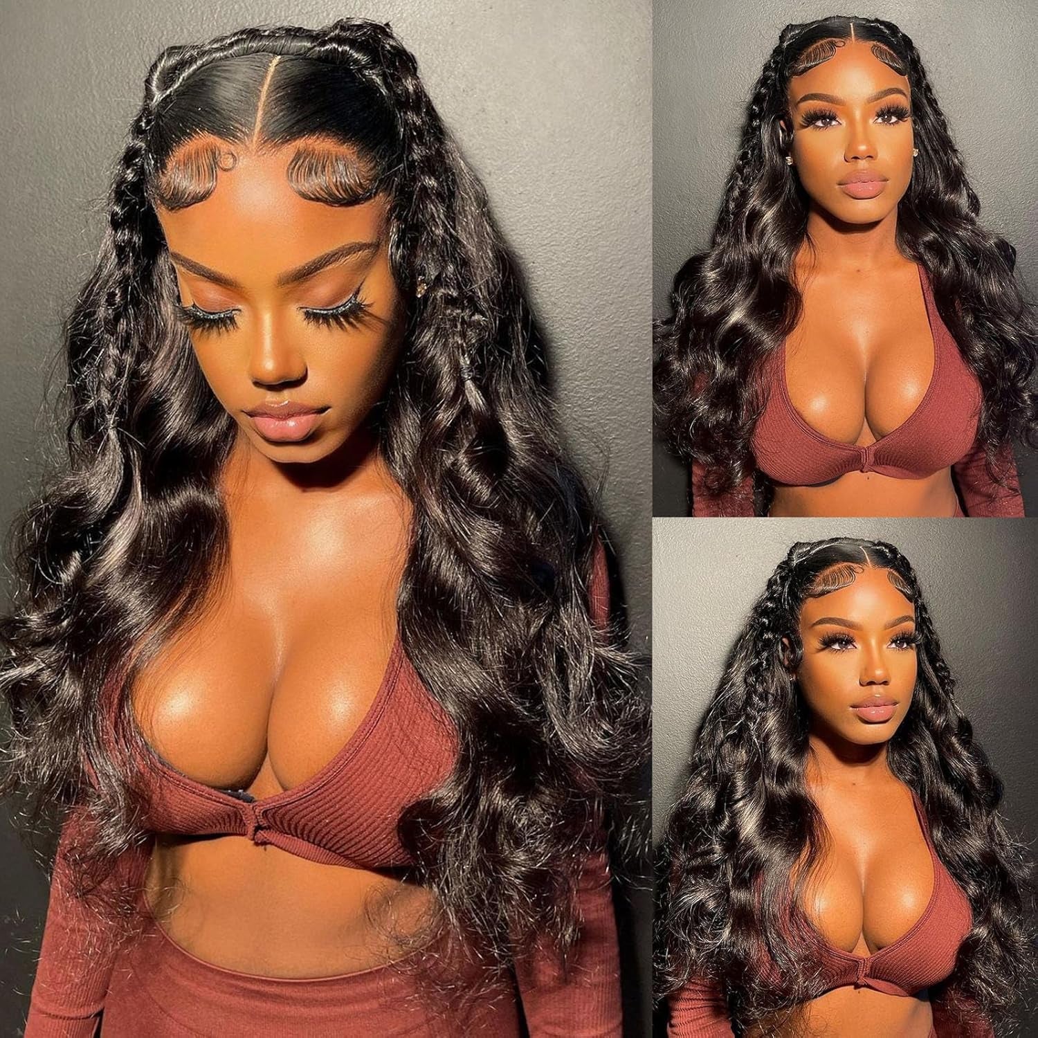 Body Wave Lace Front Wigs Human Hair 13X4 HD Lace Wigs Human Hair Pre Plucked Hairline with Baby Hair 180% Density Brazilian Virgin Human Hair Wigs for Black Women Glueless Lace Front Wigs 28 Inch