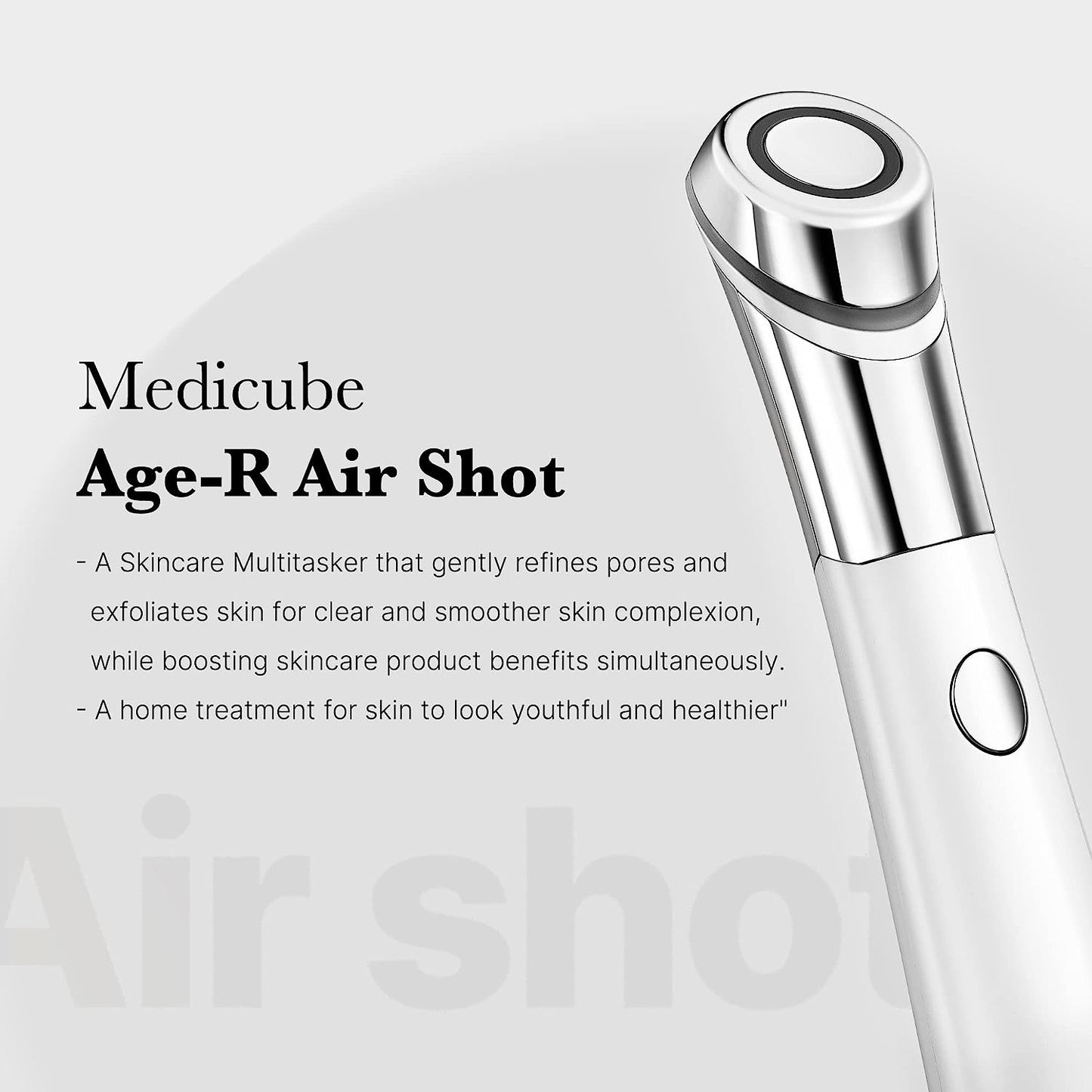 Age-R ATS Air Shot - Microneedling Skin Care Device for Pore Tightening, Enhanced Absorption, and Smoother Skin Texture - Exfoliation and Skin Rejuvenation - Korean Skincare