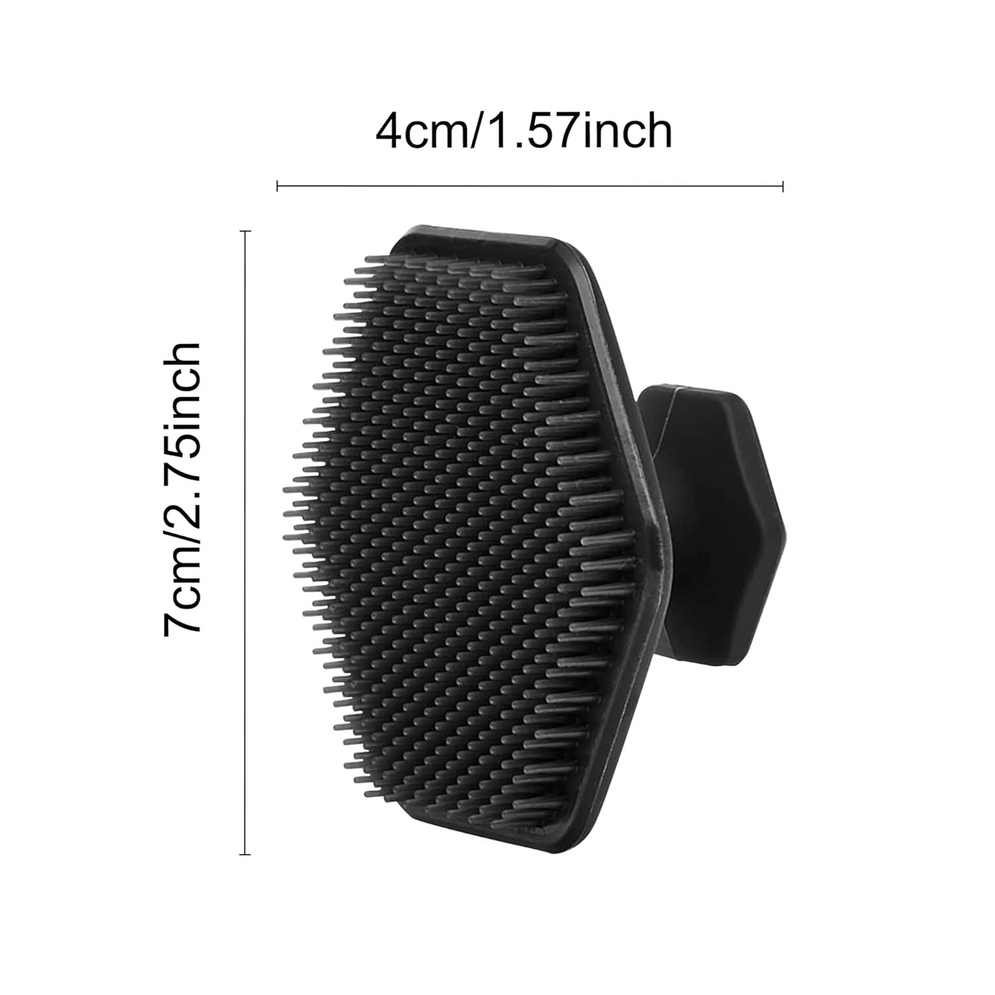 Silicone Face Scrubber 1Pcs Black Facial Cleansing Brush Mini Manual Silicone Face Exfoliator Pad Face Massager Brush Exfoliator Makeup Tool for Girl Women