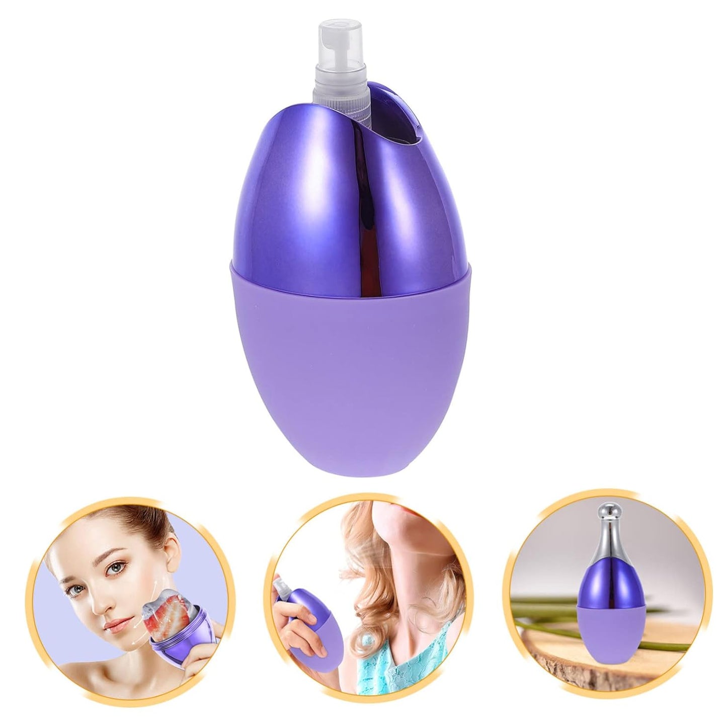 Silicone Spray Ice Face Ice Roller Ice Roller for Face and Eye Ice Roller Mold Skin Care Tool Face Beauty Tool Skin Massage Ice Roller Spray Bottle Facial Massager Skin Ice Roller