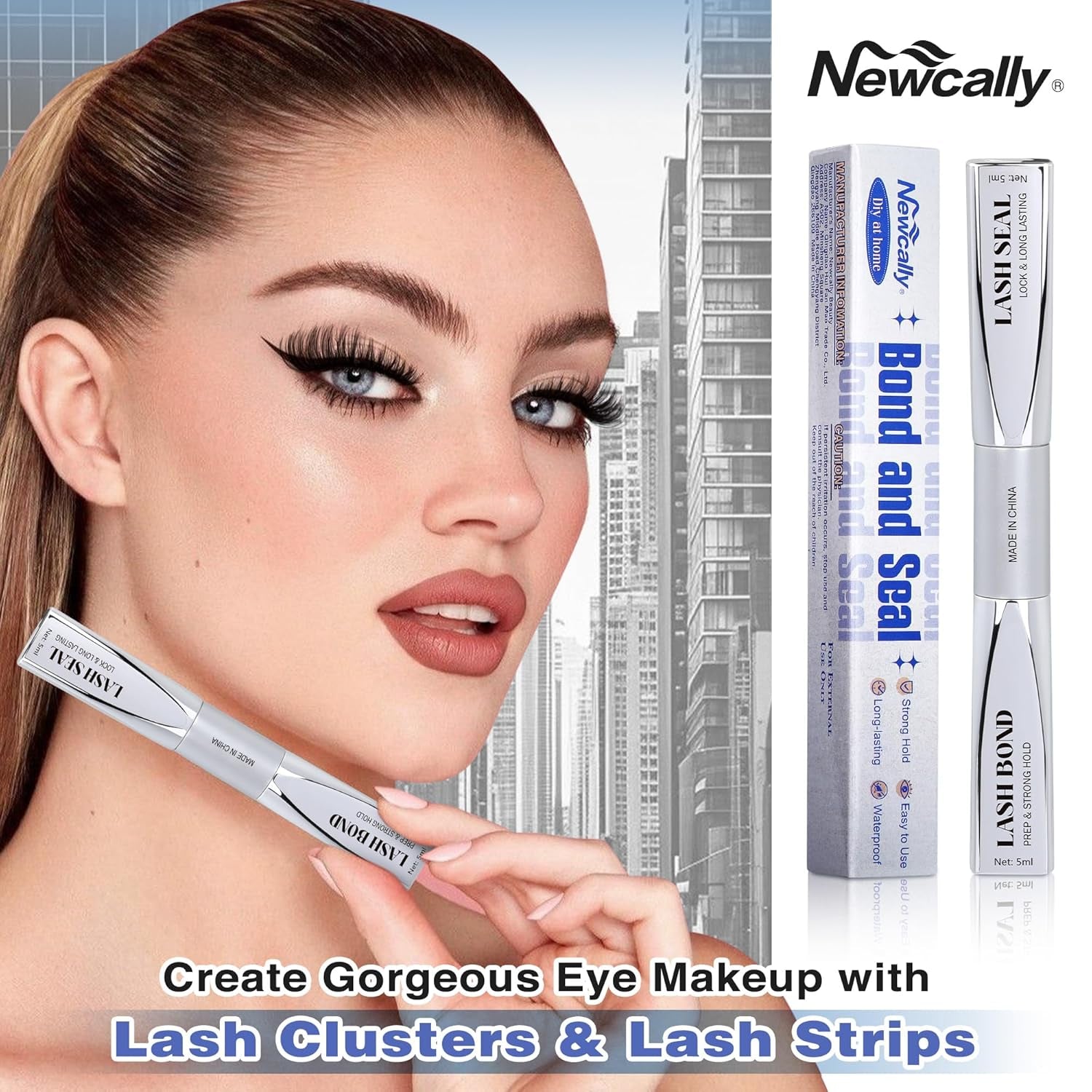 Lash Bond and Seal Lash Clusters Glue Eyelash Clusters Glue Strong Hold Eyelash Glue for Lash Extension Waterproof Cluster Lash Glue Bond and Seal by