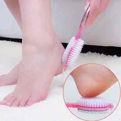 4 in 1 Foot Care Callus Brush Pumice Scrubber Pedicure Exfoliate Remover E0Xc Eye Shadow Applicator Double Sided