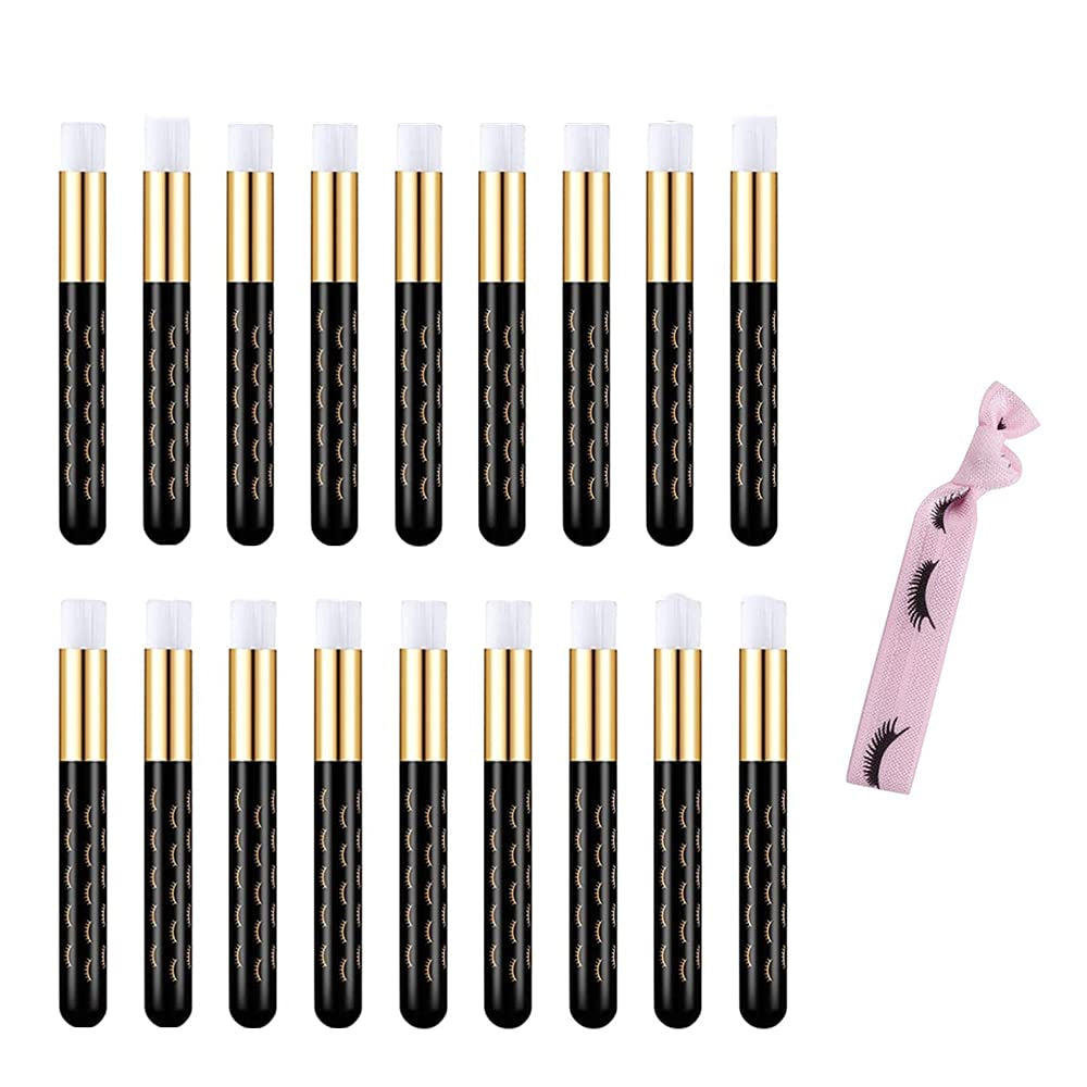 10 Pcs Cute Black Lash Cleanser Brushes Lash Shampoo Brushes for Eyelash Extensions Cosmetic Brushes Peel off Blackhead Brush Remover Tool Nose Cleaning Washing Brush