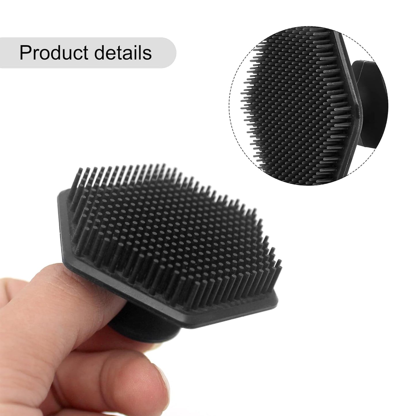 Silicone Face Scrubber 1Pcs Black Facial Cleansing Brush Mini Manual Silicone Face Exfoliator Pad Face Massager Brush Exfoliator Makeup Tool for Girl Women