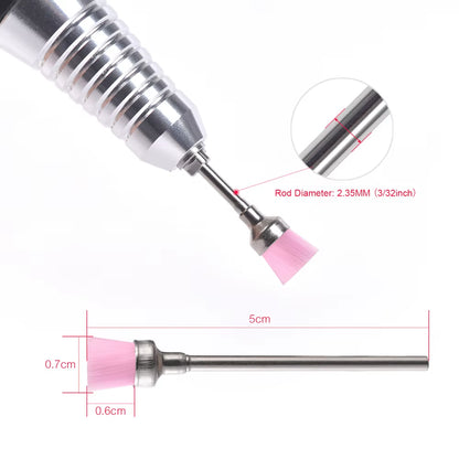 Nail Drill Bit Cleaning Brush Manicure Cleaner Electric Nail Files Milling Cutter Dust Remover Drill Accessories Nail Art Tool