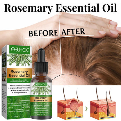 2 Pack Rosemary Oil for Hair Growth & Skin Care,Organic Rosemary Essential Oils, Natural Rosemary Oil for Hair Loss Treatment, Stimulates Hair Growth, Scalp Massager