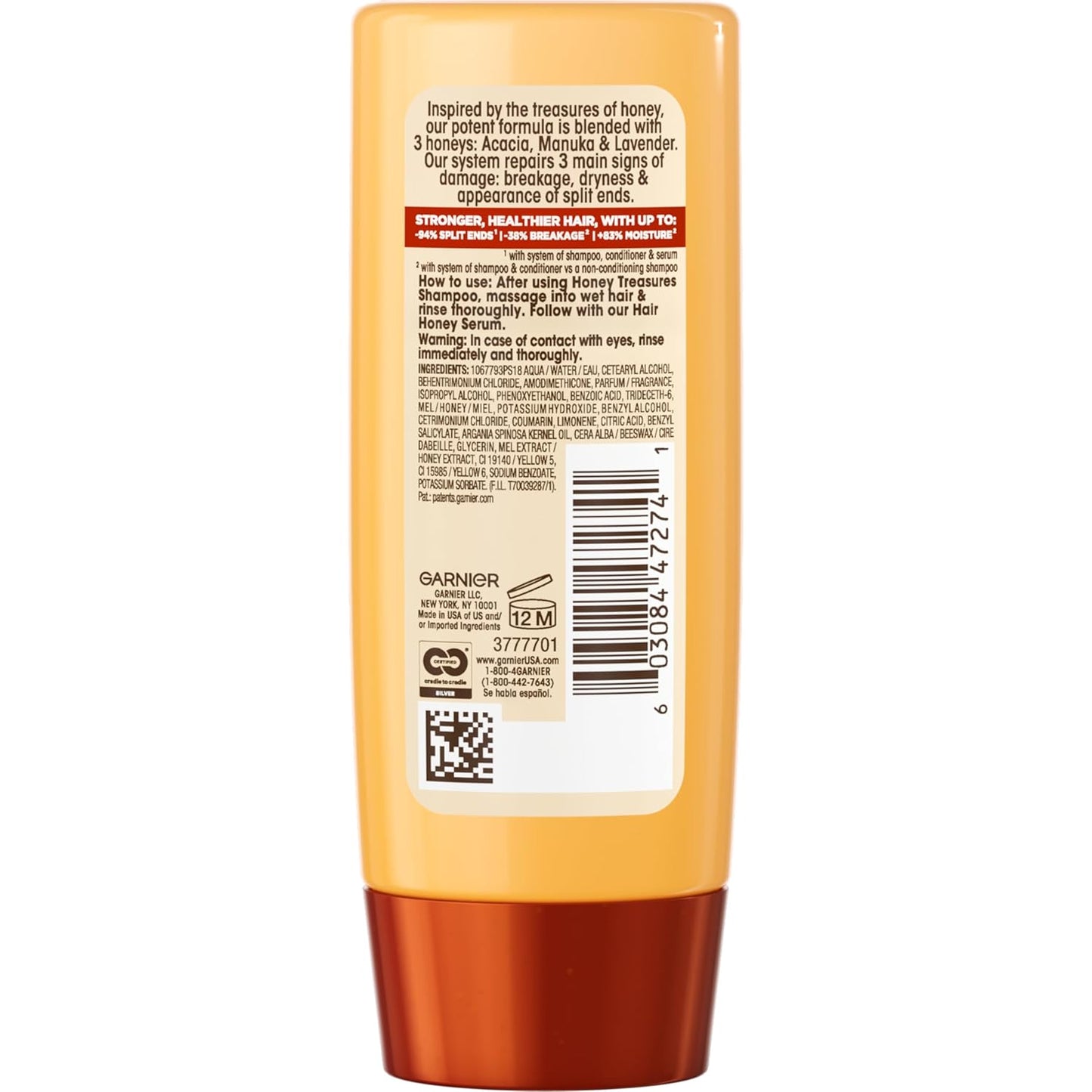 Whole Blends Honey Treasures Repairing Conditioner, for Dry, Damaged Hair, 3 Fl Oz (Travel Size), 1 Count (Packaging May Vary)