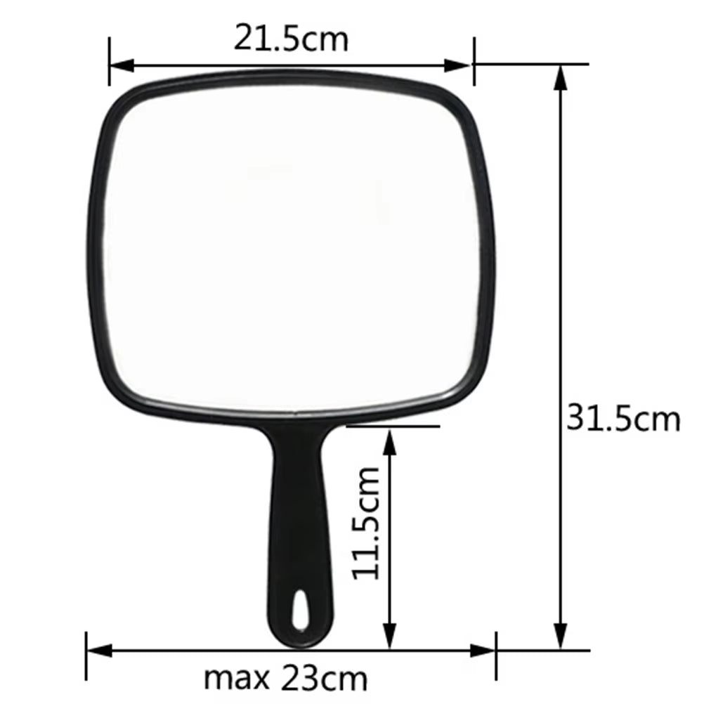 1Pc Handheld Makeup Mirror Salon Barber Handheld Mirror Hairdresser Haircut Mirror with Handle Mirror 32X23Cm