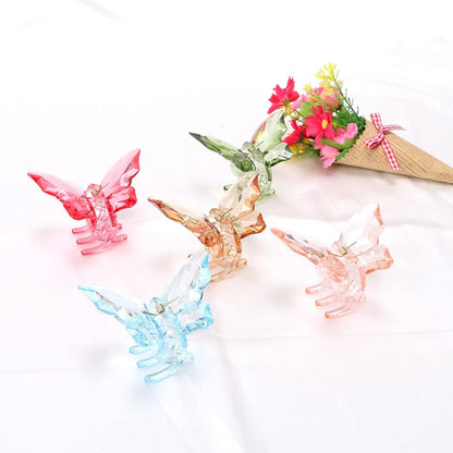 Hair Accessories - 3.3 Inch Butterfly Hair Claw Clips, Large Sized Jaw Clips for Girls and Women, 5 Pack