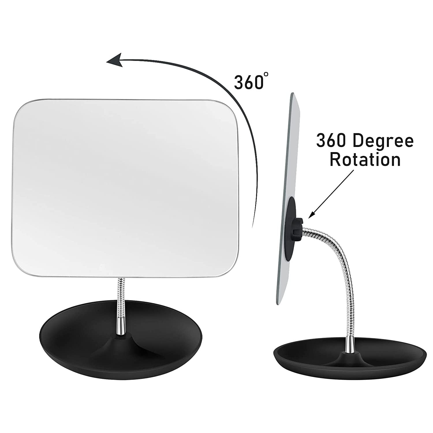 Table Vanity Mirror with Stand - Makeup Mirror for Desk - Adjustable Flexible Go