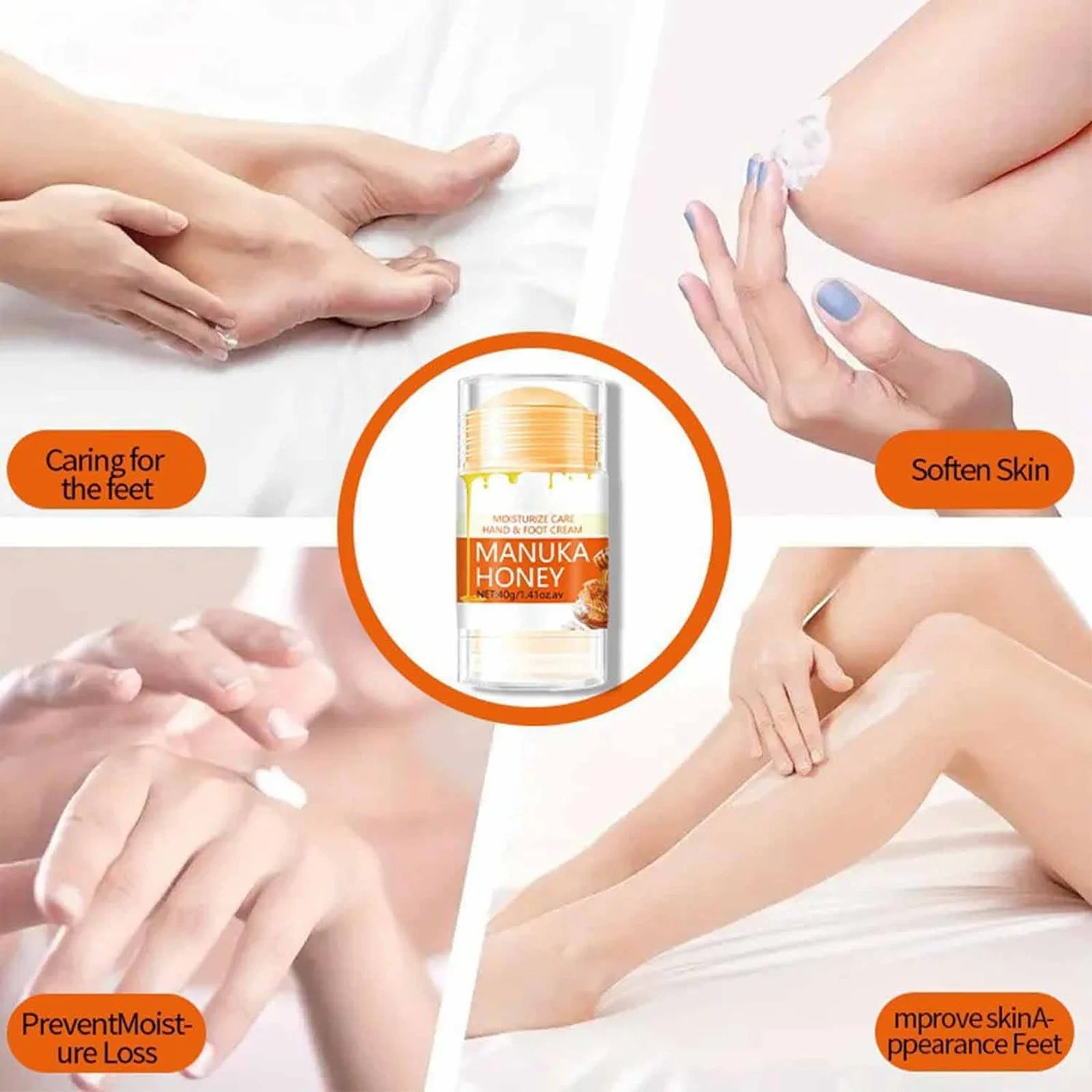 Hand & Heel for Very Dry Hands & Feet (40 Ml) Foot Stick for Chapped Heels and Feet Intensive Moisturising for Skin for Women & Men C 22