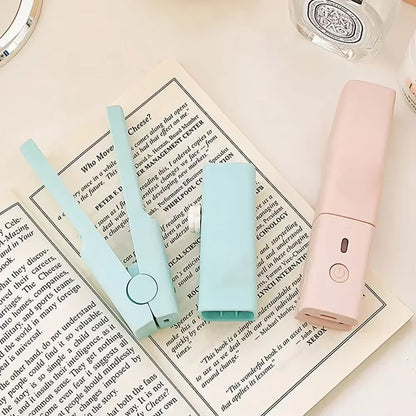 Mini Hair Straightener Clipboard Small Power Plug Curling Hair Straight Hair Girls Air Bangs Portable Hair Straightener