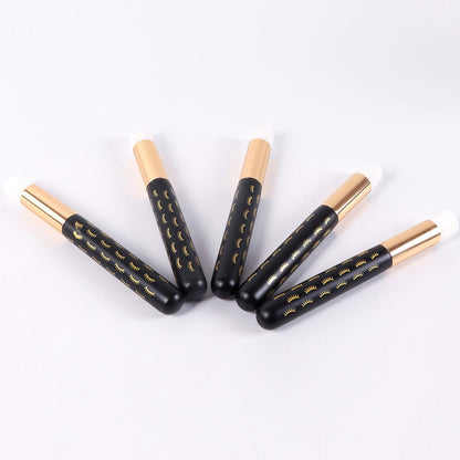 10 Pcs Cute Black Lash Cleanser Brushes Lash Shampoo Brushes for Eyelash Extensions Cosmetic Brushes Peel off Blackhead Brush Remover Tool Nose Cleaning Washing Brush