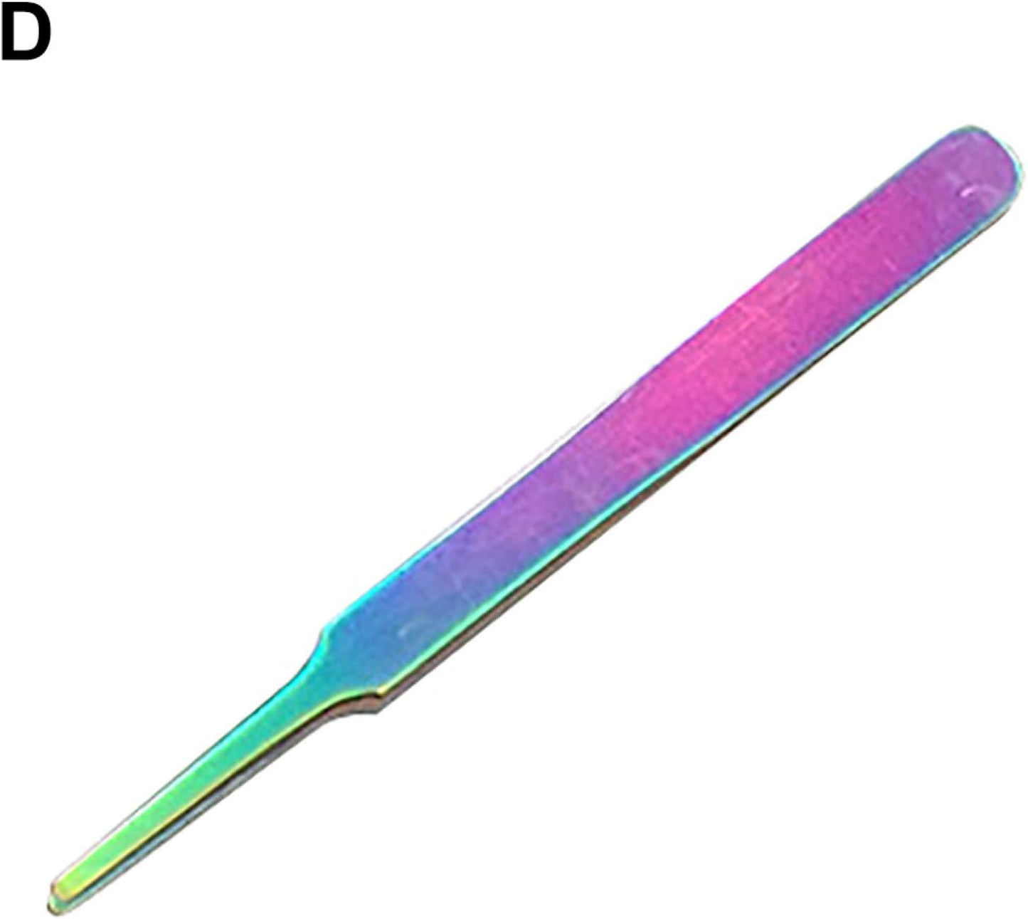 Tweezers, Stainless Steel Dazzling Makeup Eyelashes Home Tool Clip Precision Repair Tool - Multicolor E