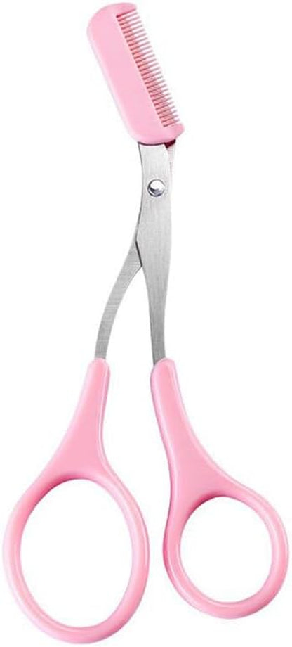 Eyebrow Trimmer Scissor, Upgraded Eyebrow Scissors with Comb, Non-Slip Stainless Steel Eyebrow Trimming Scissors, Eyebrow Cutter Hair Removal Eyebrow Scissors Makeup Tool