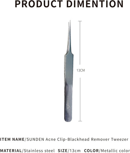 Blackhead Remover Tool, Stainless Steel Pimple Extractor Tweezers,  SD2666