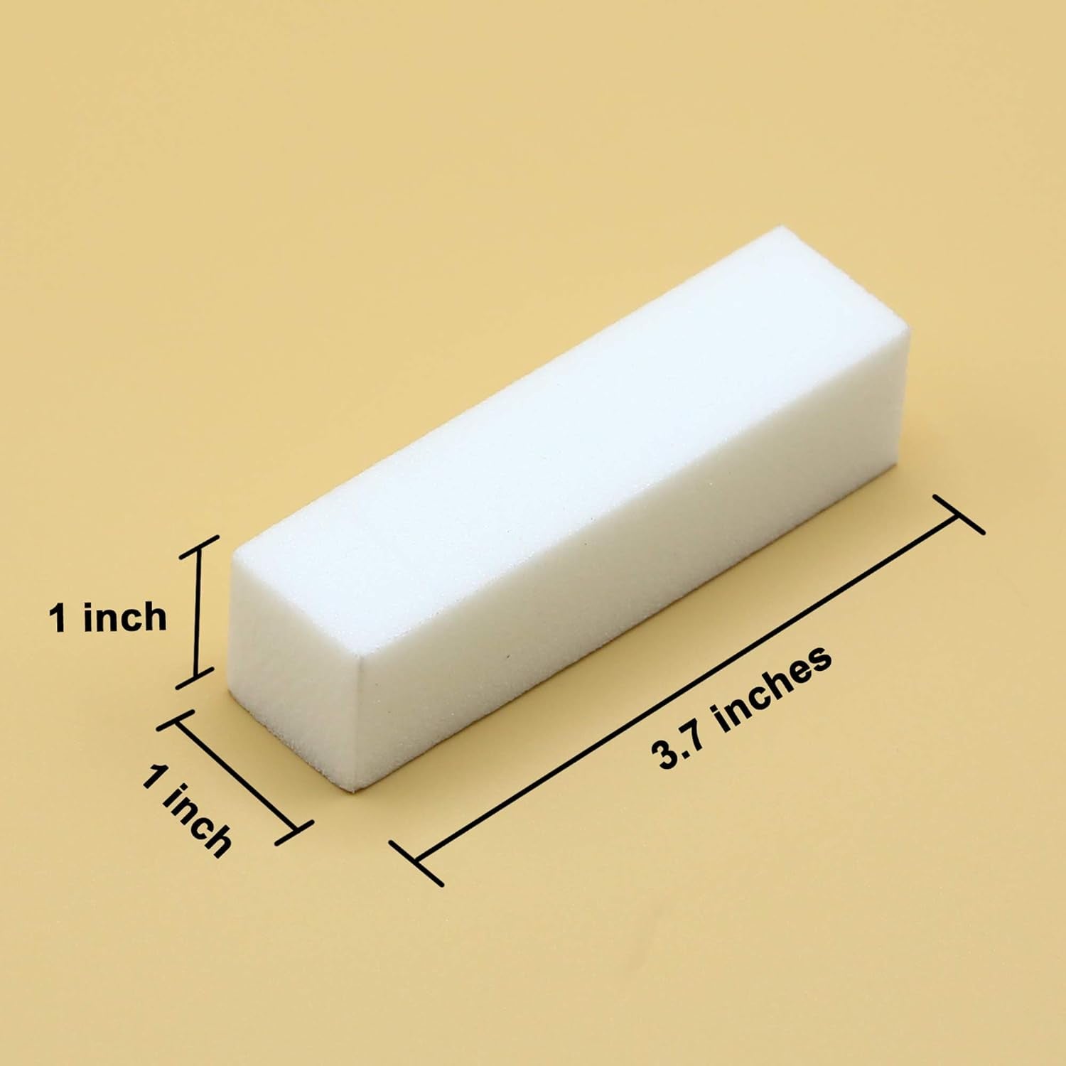 12-Pack, Nail Buffer Blocks for Natural and Acrylic Nails, 4 Sided, Medium Grit (White)