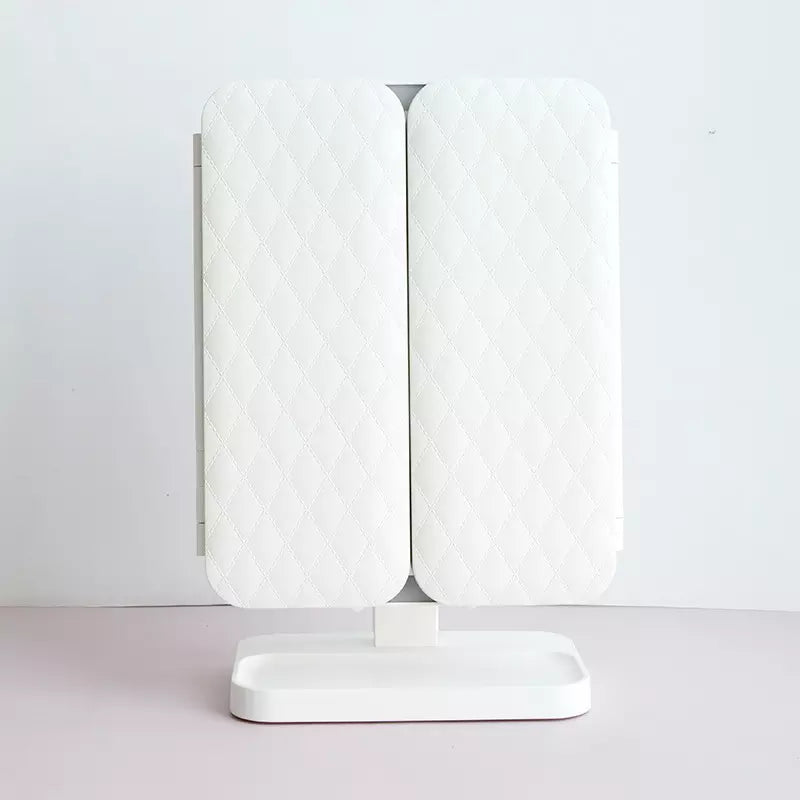 Trifold LED Makeup Mirror