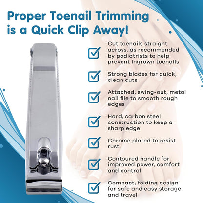 Straight Cut Toenail Clipper,Silver,1 Count (Pack of 1),3559N