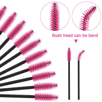 24 Pieces Plastic Eyelash Extension Tweezers False Eyelash Applicator Tool Eyelash Auxiliary Clip and 105 Pieces Eyelash Brush Mascara Wands Applicator for Eyelash Application (Black)