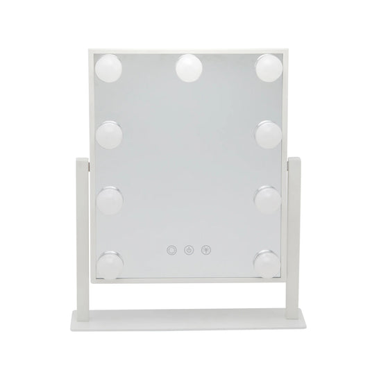 Counter-Top 9 Bulb LED Hollywood Mirror, 14.2"H X 12" W X 2.75" D